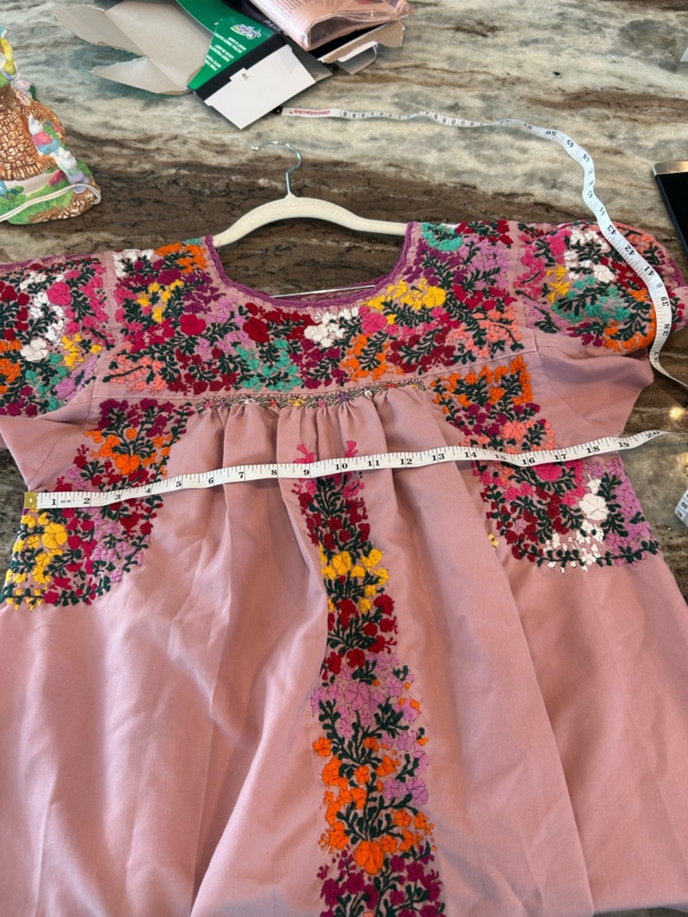 Mexican Hand-Embroidered San Antonio Oaxaca Midi Dress no size tag S? GUC - Picture 6 of 6